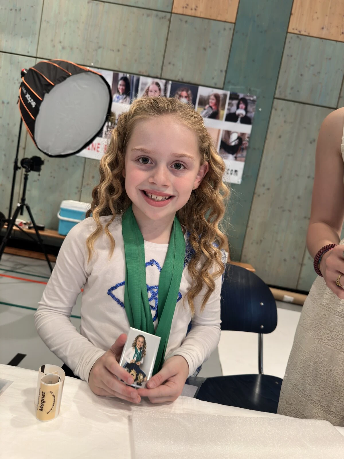 Personalised Irish dance photo magnet in the press