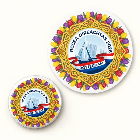Rotterdam 2026 Button + Sticker Set